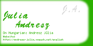 julia andresz business card